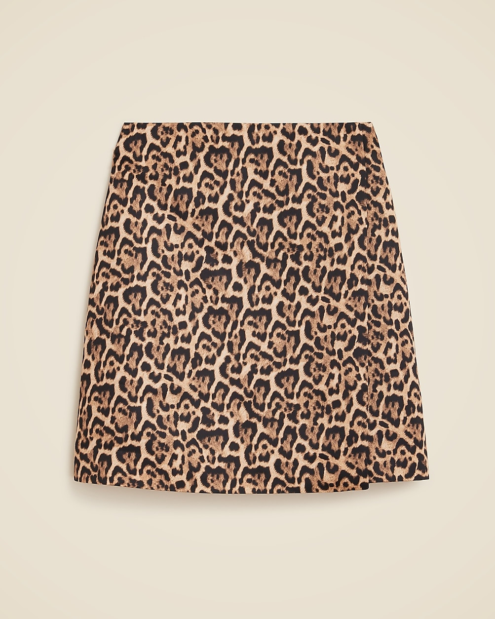 Leopard-print wrap skirt in duchesse satin | J. Crew US