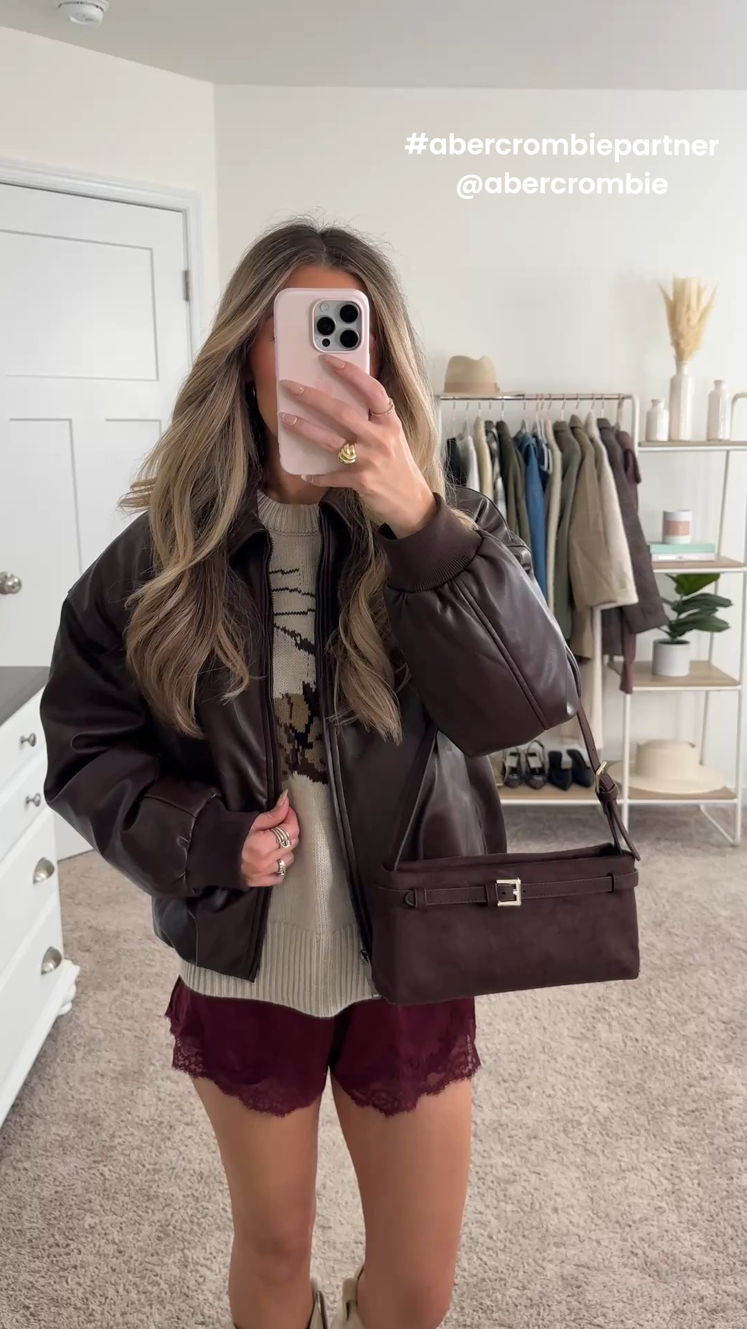 #abercrombiepartner 🤎 casual fall outfit 
+ brown bomber jacket: xs 
+ western sweater: small
+ satin shorts: xs

Use code AFLTK to get an additional 25% off everything at checkout from 9/26/25-9/29/25 in US/CA.
Excludes clearance and gift cards. See details online.
Exclusions: Gift Cards & Clearance
20% off Almost Everything from 9/25-9/29
Sale Vitals: *Offer valid in stores and online September 25, 2025 to September 29, 2025 in US/CA. Exclusions apply as indicated. Online price reflects discount.

Casual outfit
western style
Western outfit 
Abercrombie sale
Abercrombie code 


#LTKFindsUnder100 #LTKFallSale #LTKSeasonal