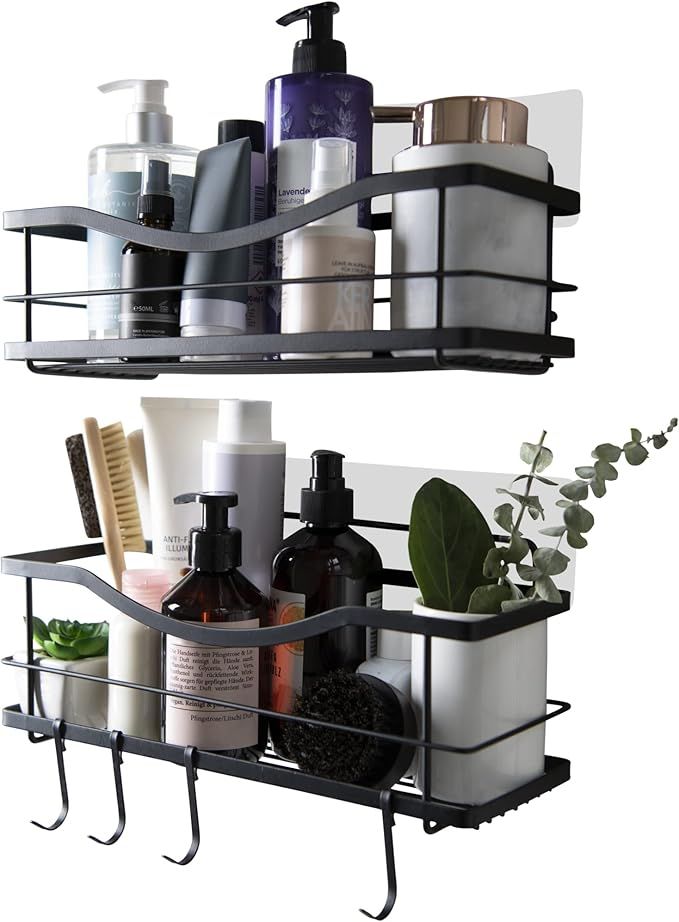 KINCMAX Shower Caddy Bathroom Shelf, No Drilling Traceless Adhesive Bathroom Storage Organizer, S... | Amazon (US)