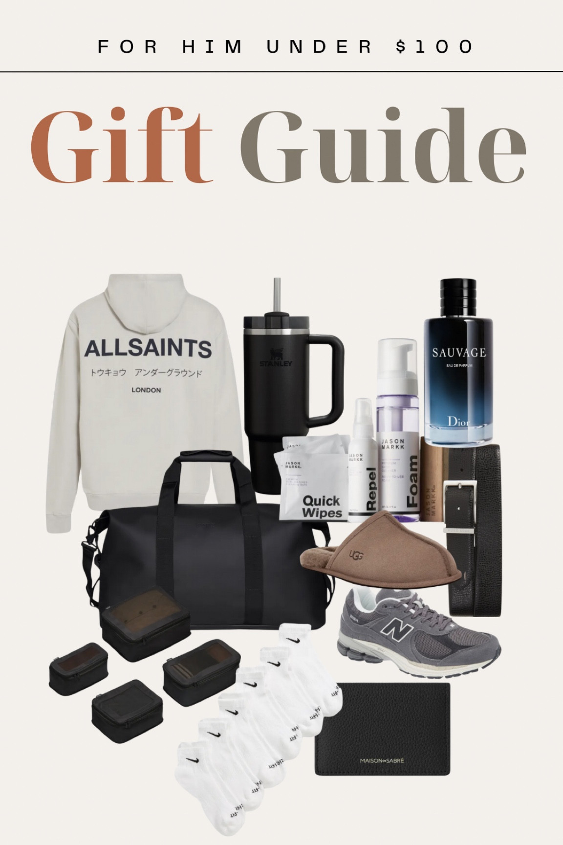 Nordstrom — gift guide for him  under under $100✨

#nordstrom #nordstromfinds #nordstromunder100 #mensgifts #giftideasforhin #giftideas #giftsforhim #allsaints #mensbag #mensslippers #menscologne #menssneakers #stanley  

#LTKMens #LTKHoliday #LTKGiftGuide