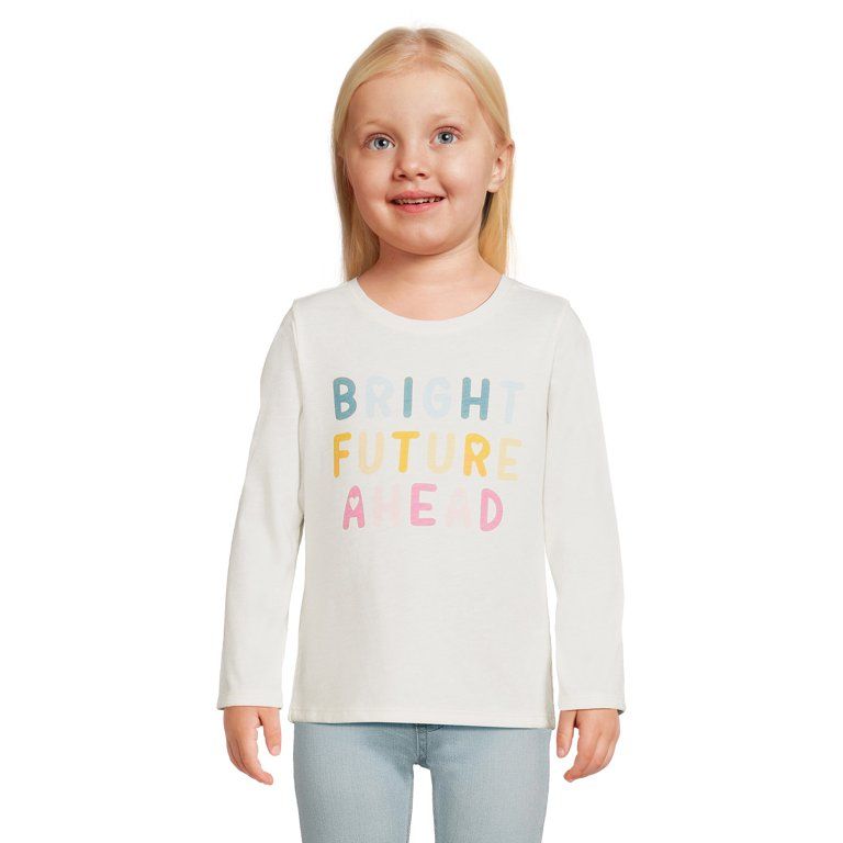 Garanimals Toddler Girl Long Sleeve Graphic T-Shirt, Sizes 18M-2T | Walmart (US)