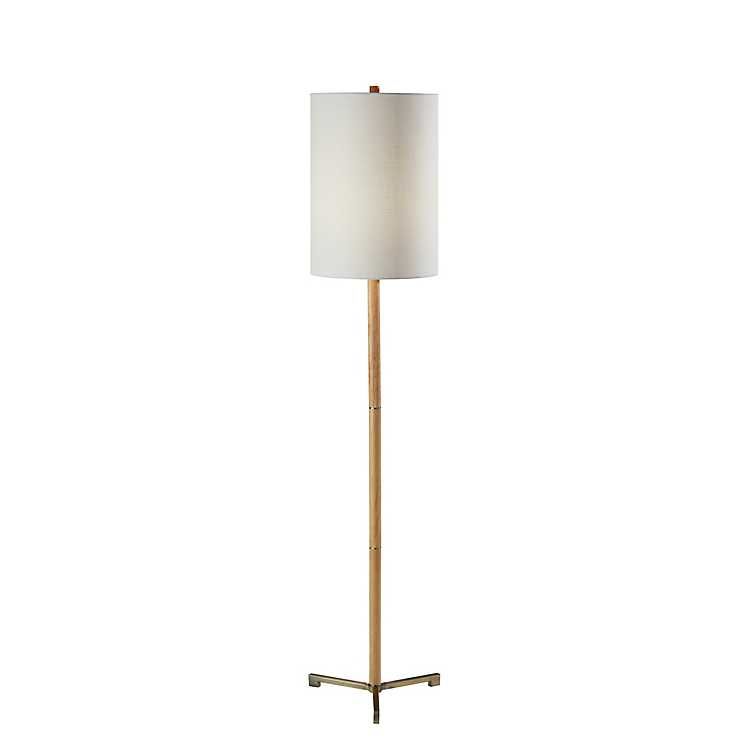 Natural Oak Wood Slim Floor Lamp | Kirkland's Home