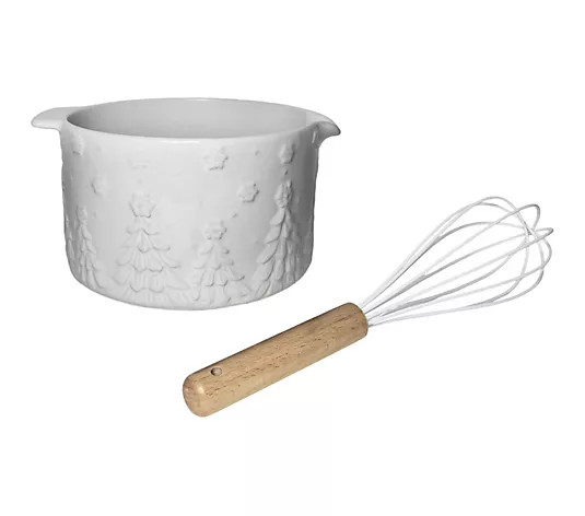 Temp-tations 2-qt Mixing Bowl with Spout and Whisk - QVC.com | QVC