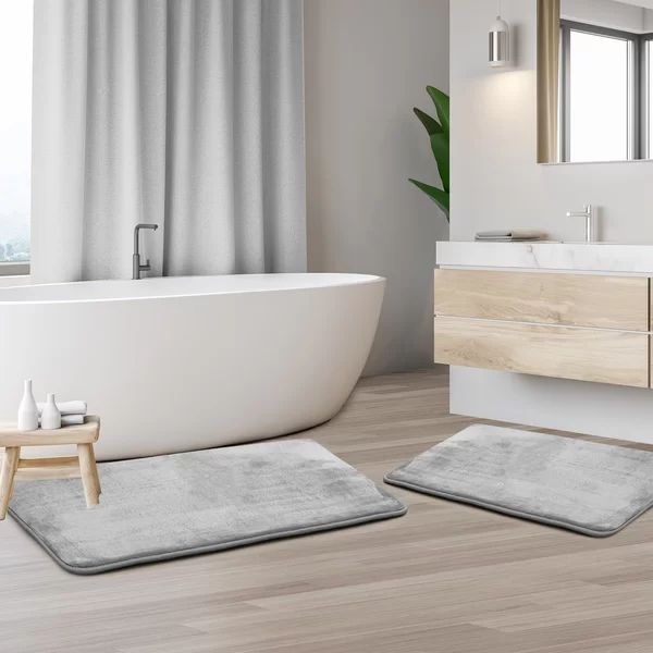 Steph Bath Rug with Non-Slip Backing (Set of 2) | Wayfair North America