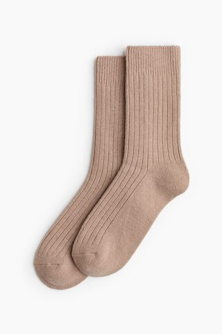 H & M - Cashmere-blend socks - Beige | H&M (UK, MY, IN, SG, PH, TW, HK)