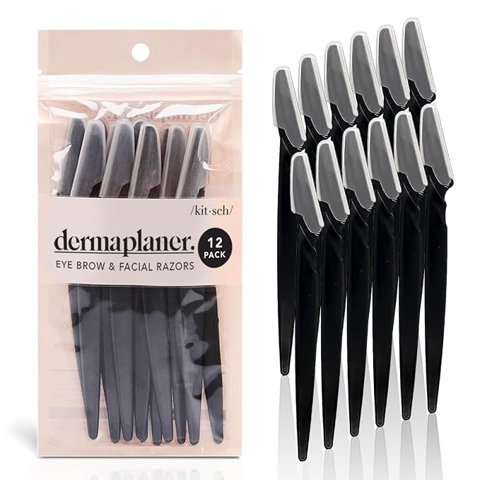 Kitsch Dermaplaning Tool - Face Razors for Women | Eyebrow Razor & Face Shaver for Women | Facial... | Amazon (US)