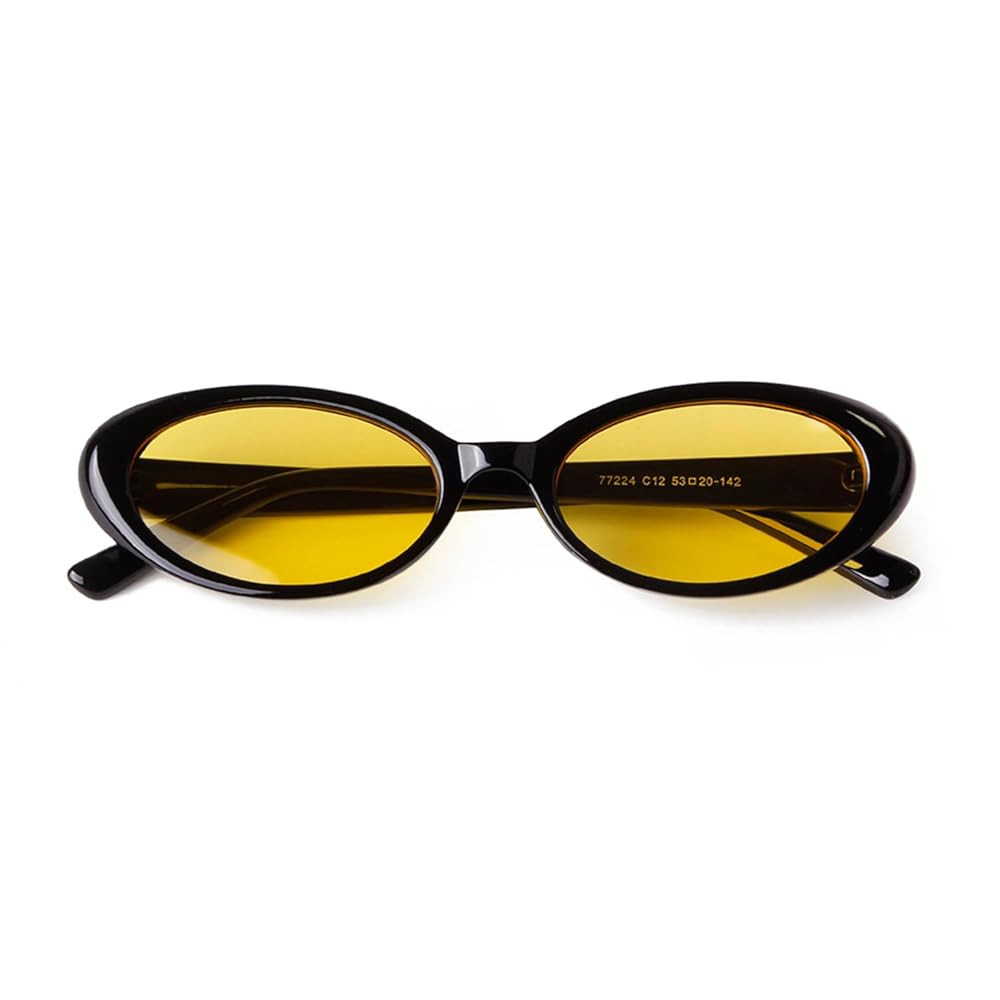 90s Sunglasses for Women Men Retro Small Oval Sunglasses | Amazon (US)