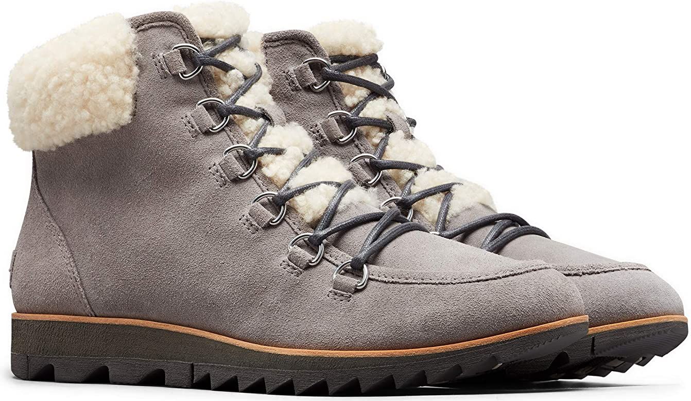 Sorel Women's Harlow Lace Cozy Shearling Boots | Amazon (US)