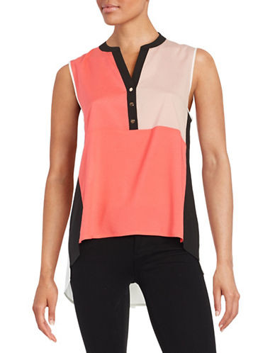 IVANKA TRUMP Colorblocked Hi-Lo Top | Lord & Taylor