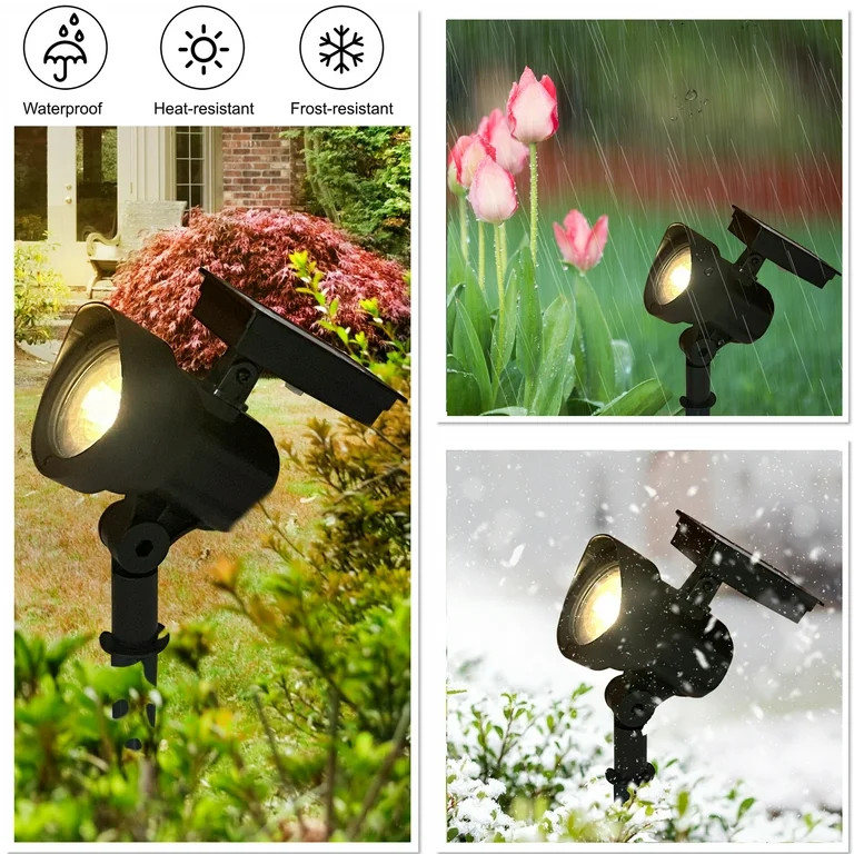 Mainstays Solar Powered Black LED Landscape Spot Light, 30 Lumens - Walmart.com | Walmart (US)