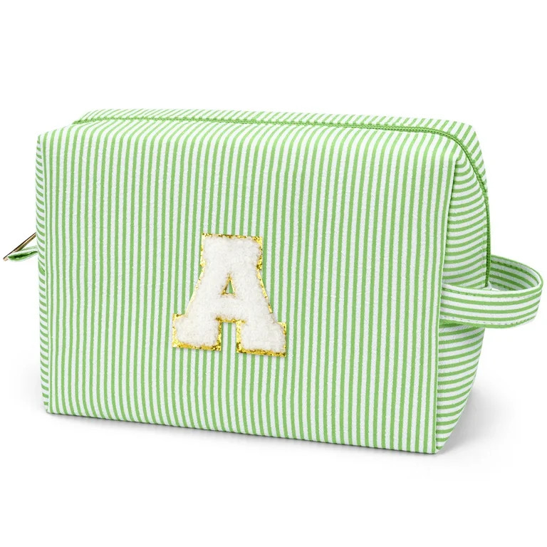 Gynky Makeup Bag Toiletry Bag Organizer Personalized Initial Make up Cosmetic Bags Travel Essenti... | Walmart (US)