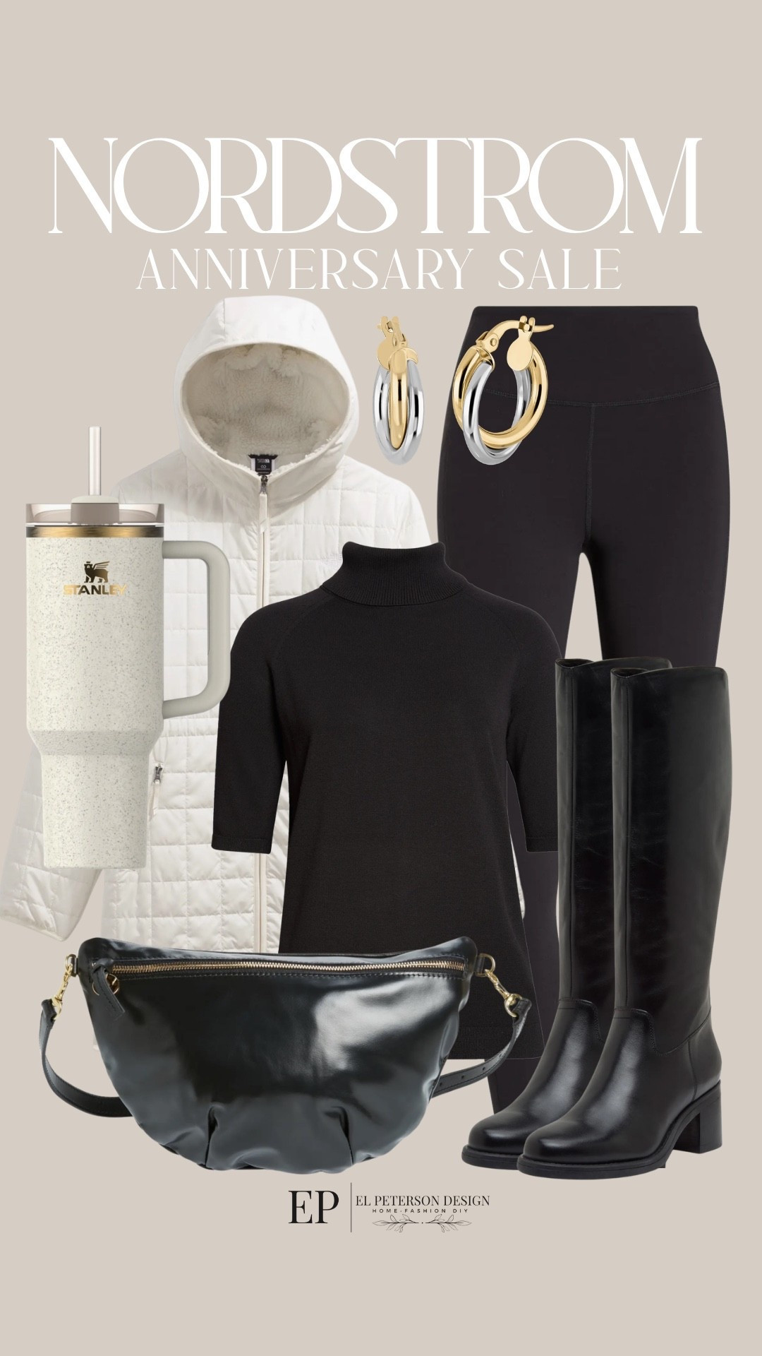 Nordstrom Anniversary Sale
Leggings
Knee high boots
Sling bag
Stanley
Earrings
Jacket
Turtle neck

#LTKSaleAlert