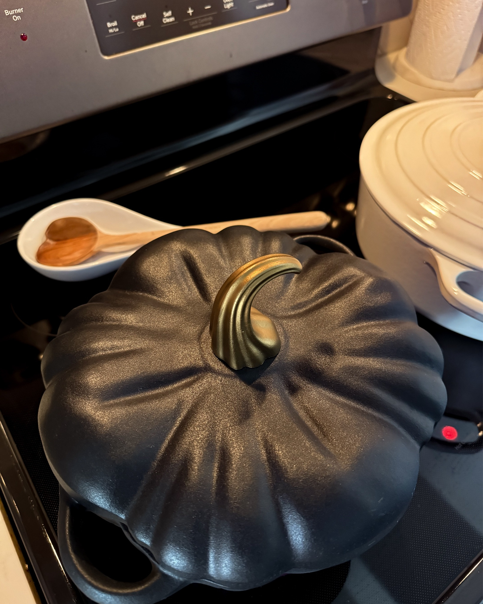 Such a cute cast iron pot for the fall season. I love making soups and mulled apple cider in this  

#LTKHalloween #LTKSeasonal #LTKHome