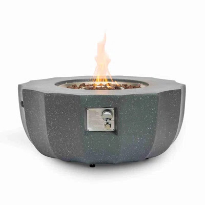 50000 BTU Round Concrete Fire Pit for Outside | Wayfair North America