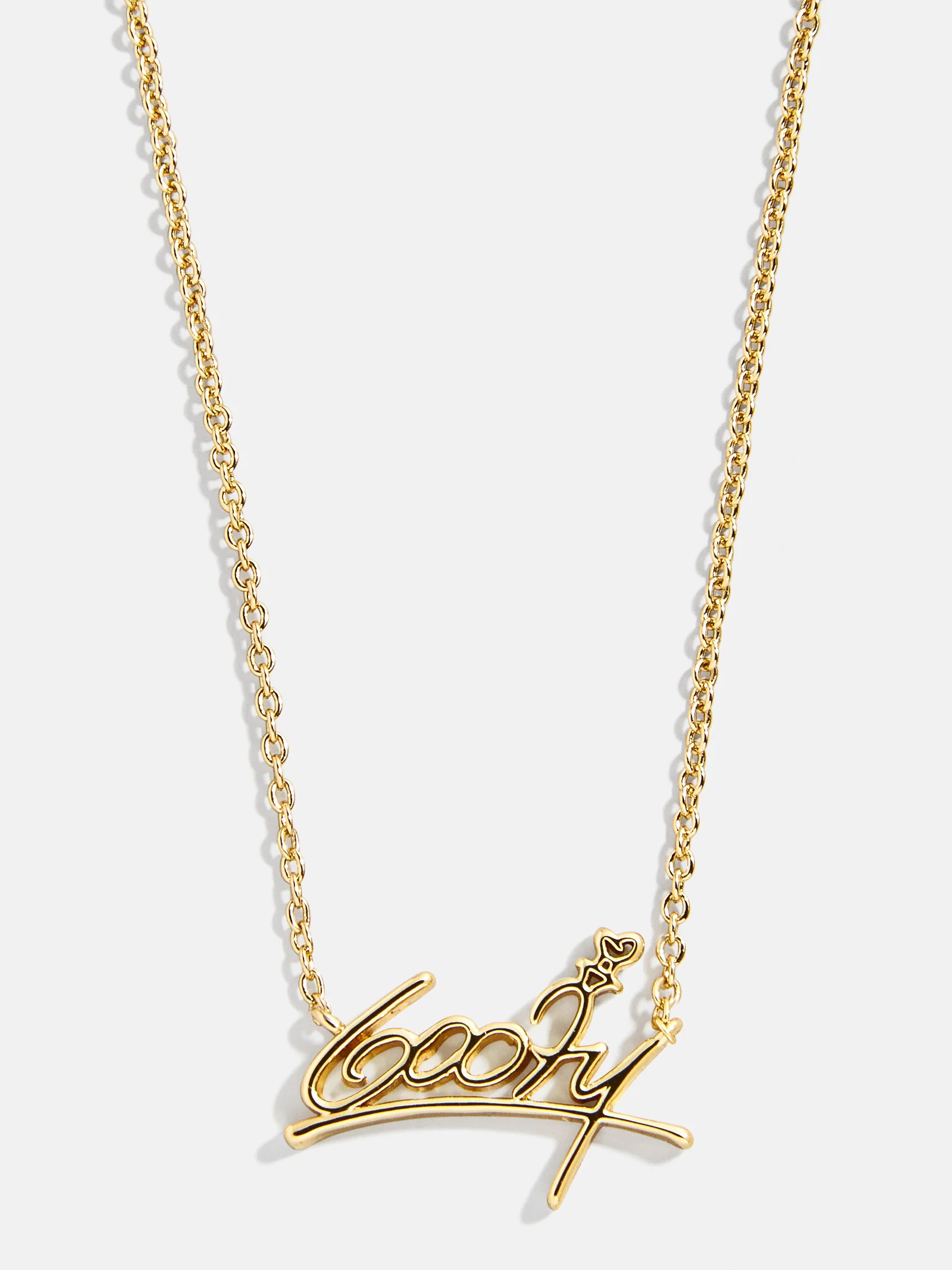 Disney Character Signature Necklace - Goofy | BaubleBar (US)