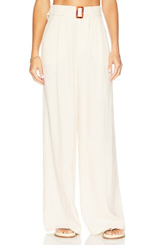 SPELL Every Single Day Linen Wide Leg Pant in Cream from Revolve.com | Revolve Clothing (Global)