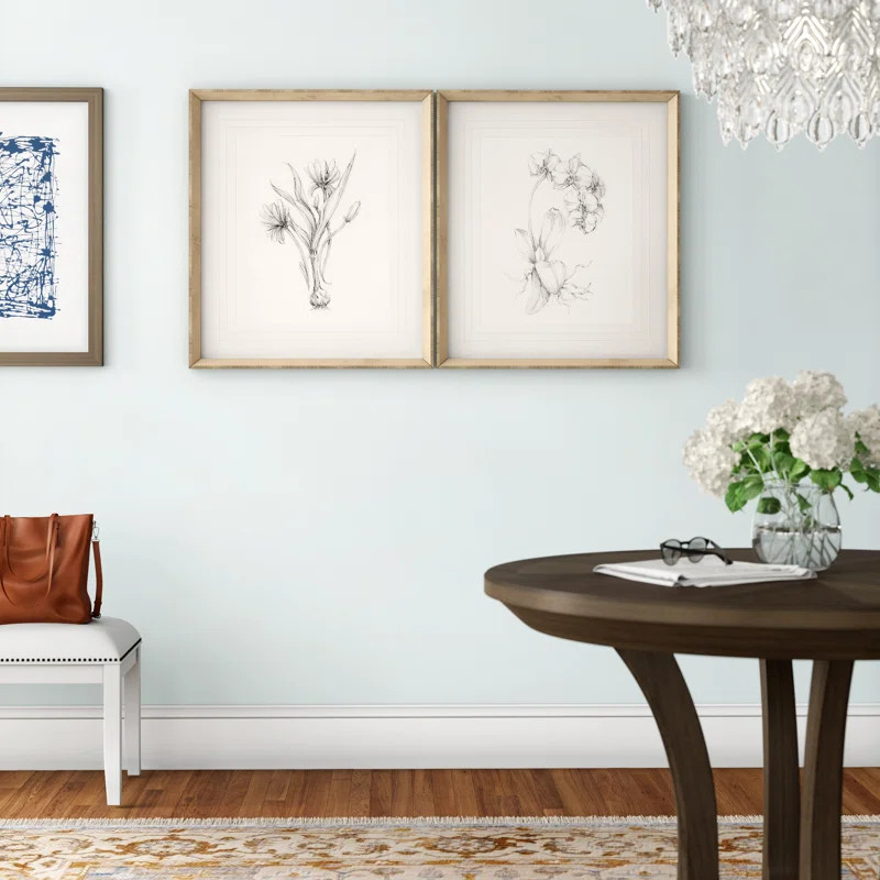 Botanical Sketches Framed On Paper 2 Pieces by Emma Scarvey Print | Wayfair North America