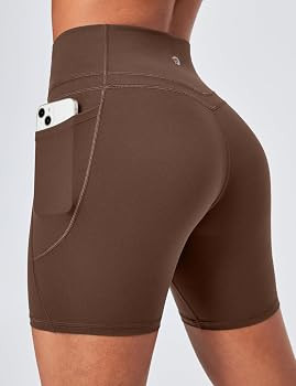 IUGA Compression Biker Shorts Women Tummy Control with Pockets Workout Shorts High Waisted Yoga R... | Amazon (US)