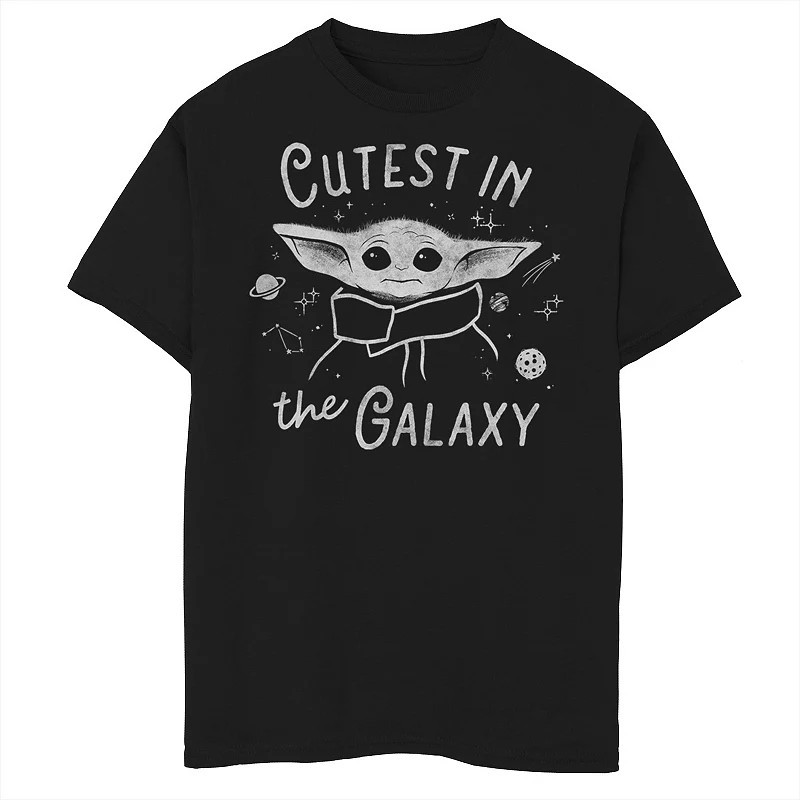 Boys 8-20 Star Wars The Child aka Baby Yoda Cutest In The Galaxy Outline Graphic Tee, Boy's, Size: XS, Black | Kohl's