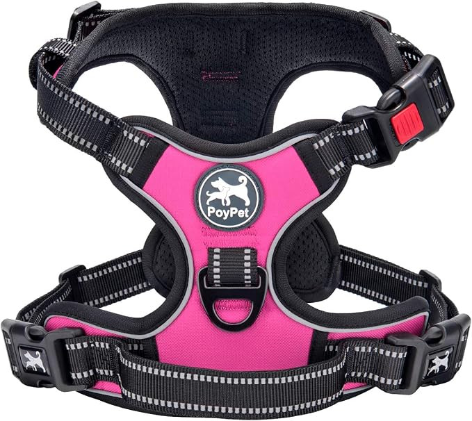 PoyPet No Pull Dog Harness, No Choke Front Clip Dog Reflective Harness, Adjustable Soft Padded Pe... | Amazon (US)