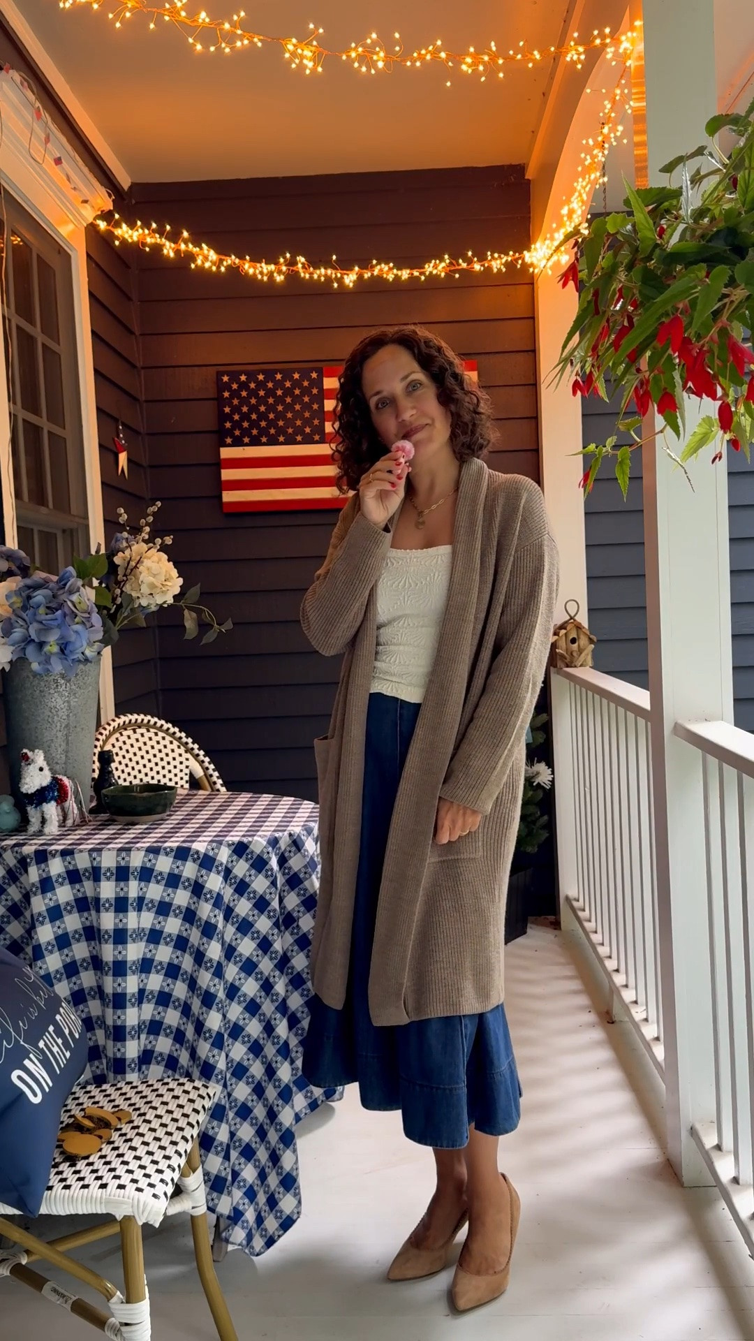 Second look for this midi skirt and tank combo, styled for an autumn day. Added my Quince long cardigan and switched out the flats for a Cole Haan neutral suede heel.

#LTKOver40 #LTKSeasonal #LTKootd