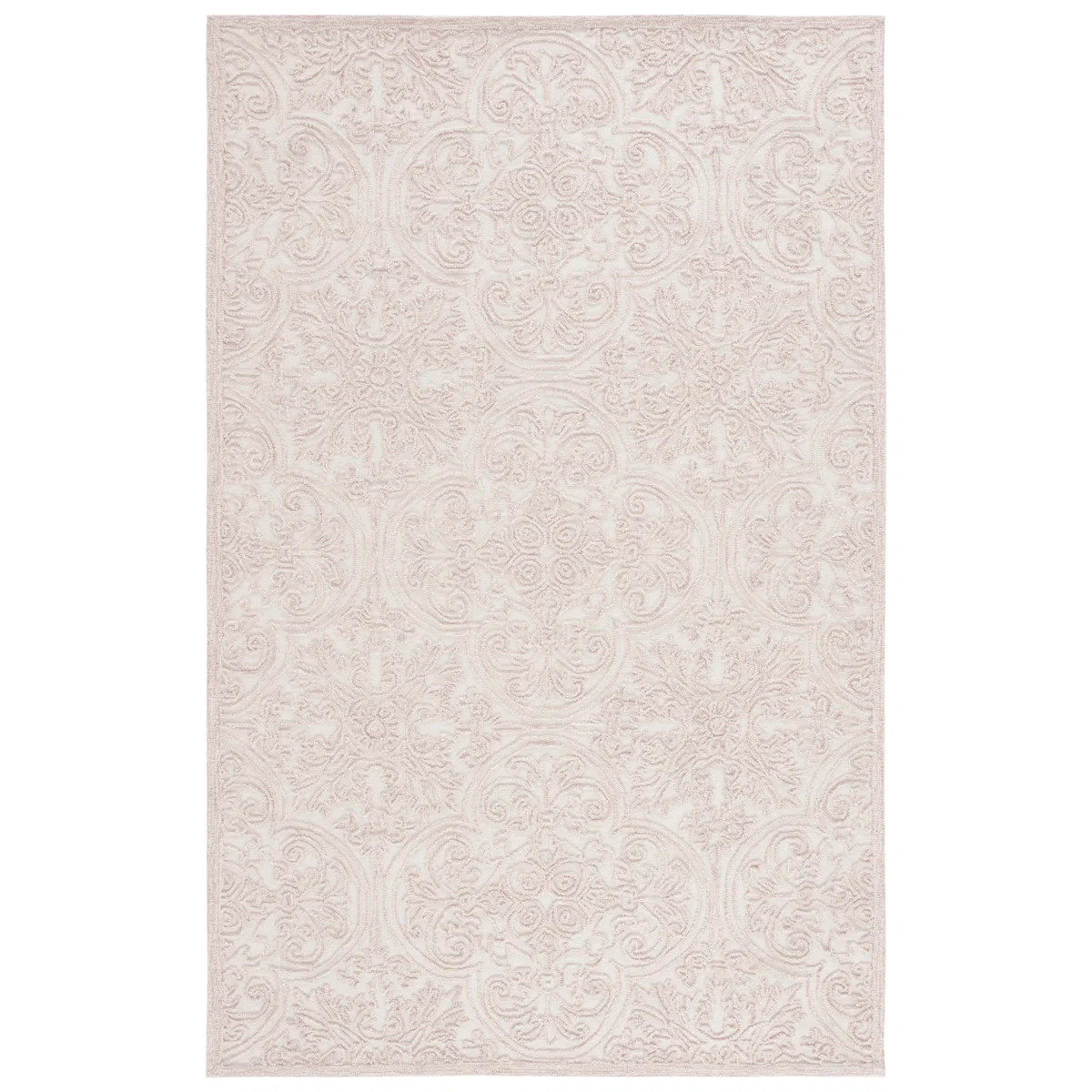 Abdihafid Trace 101 Area Rug In Ivory / Pink | Wayfair North America