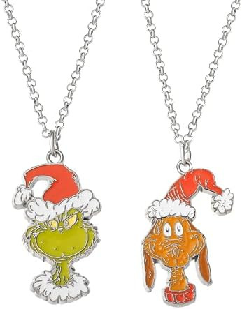 SALLY ROSE The Grinch and Max Pendant BFF Necklace for 2 Official License, 16"+3" Fashion Max and... | Amazon (US)
