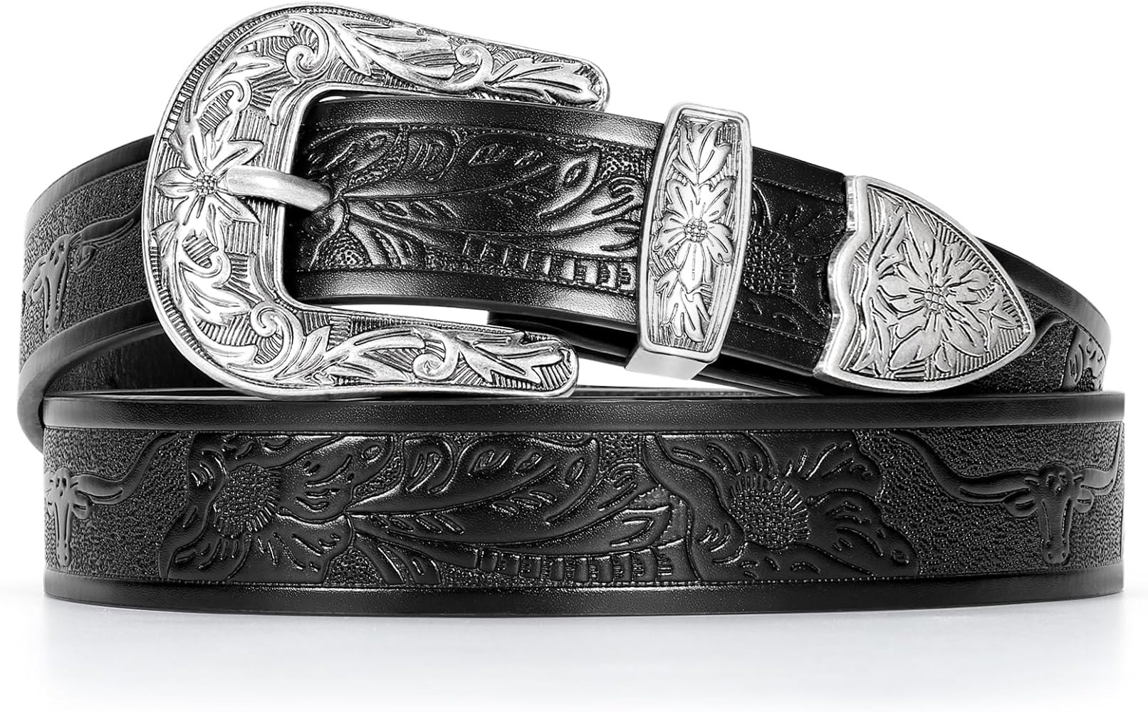 Western Belts for Women - Vintage Western Design Ladies Cowgirl Waist Belt for Pants Jeans Dresse... | Amazon (CA)