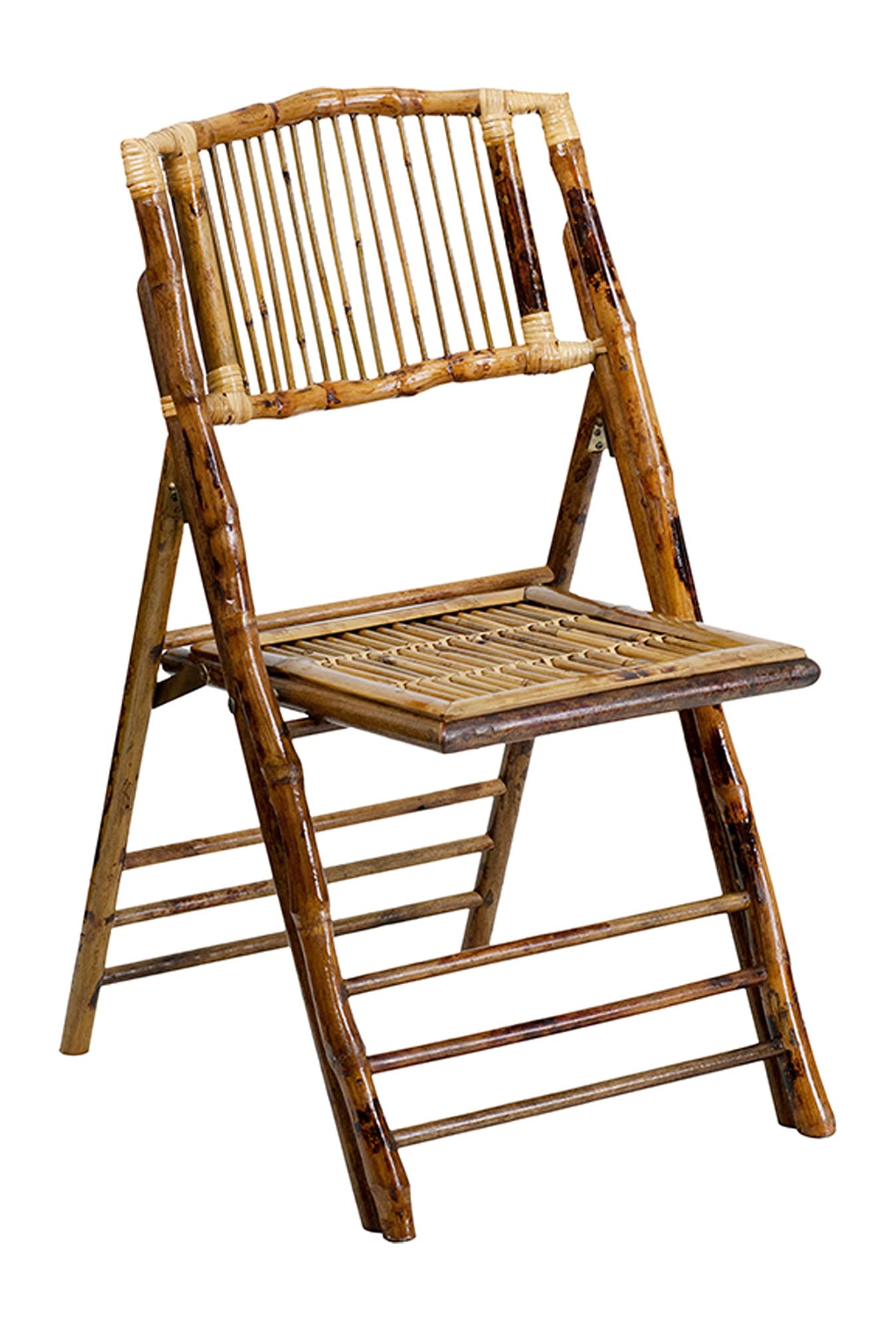 Flash Furniture Folding Bohemian Bamboo Chairs with Curved Backs, Modern Bamboo Folding Dining Ch... | Amazon (US)