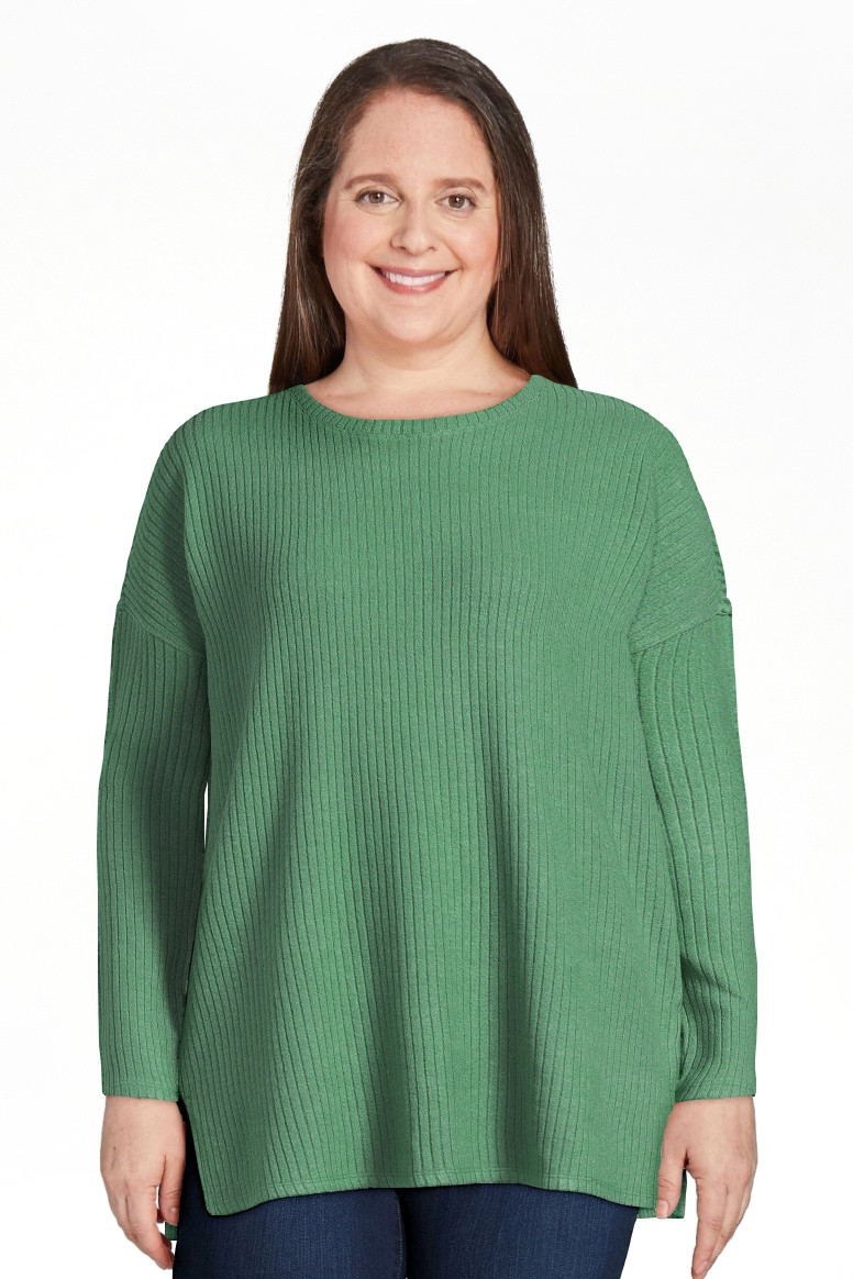 Time and Tru Women's Ribbed Tunic Top, Sizes S-XXXL | Walmart (US)