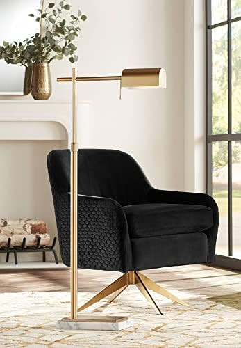 Gazette Adjustable Height Marble and Gold Pharmacy 60" Tall Floor Lamp | Amazon (US)