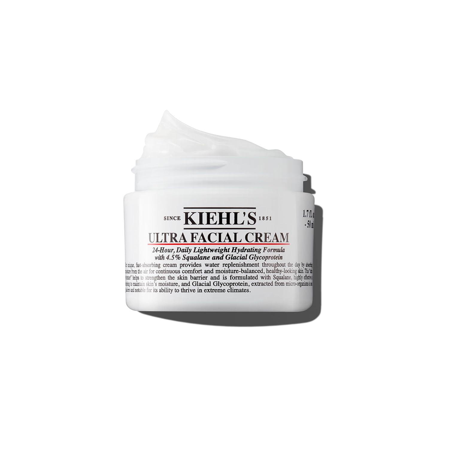 Kiehl's Ultra Facial Cream, with 4.5% Squalane to Strengthen Skin's Moisture Barrier, Skin Feels ... | Amazon (US)