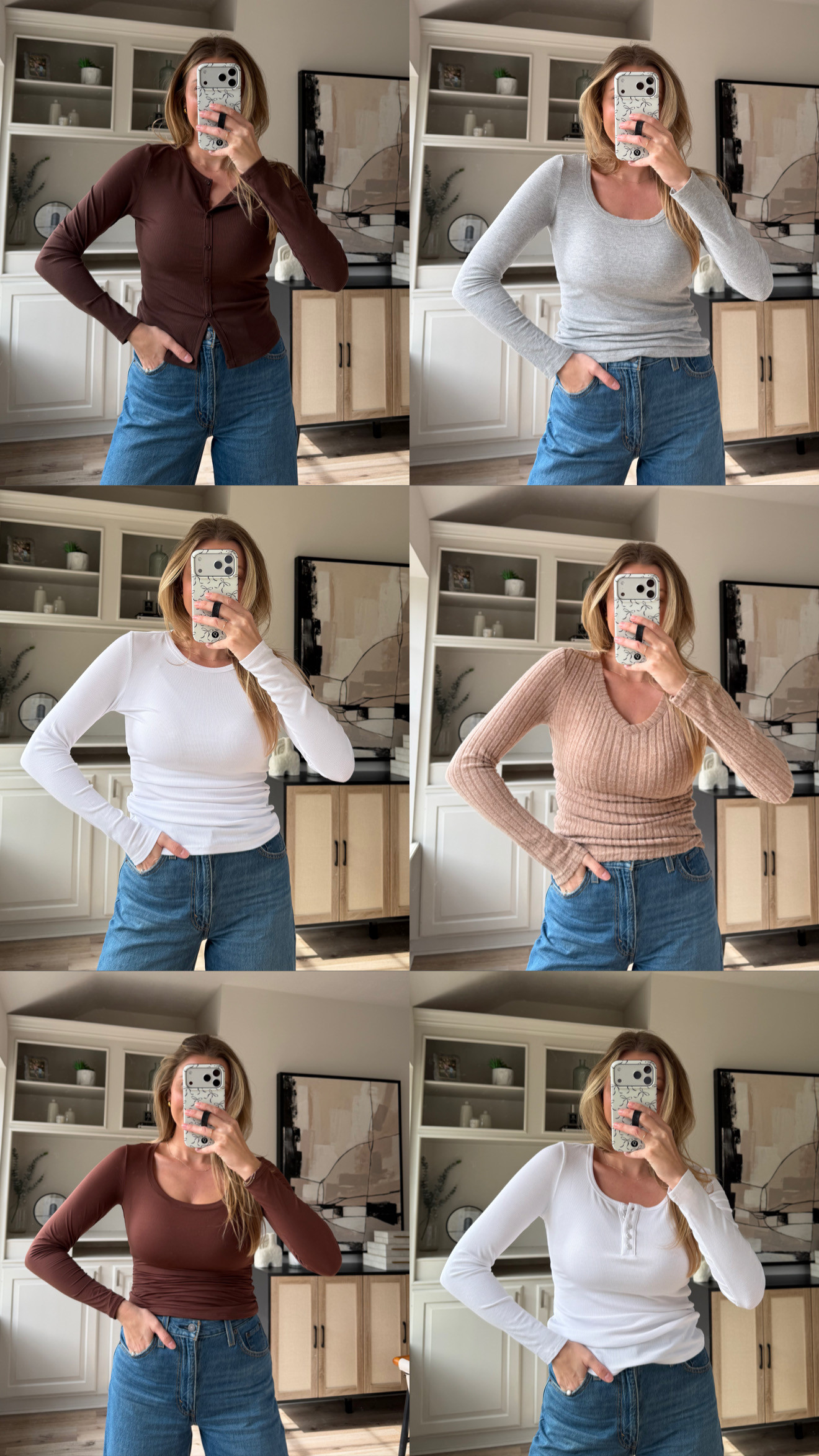 Closet staple long sleeves for winter! All nursing friendly. Wearing small! 
 

 #LTKFindsUnder50