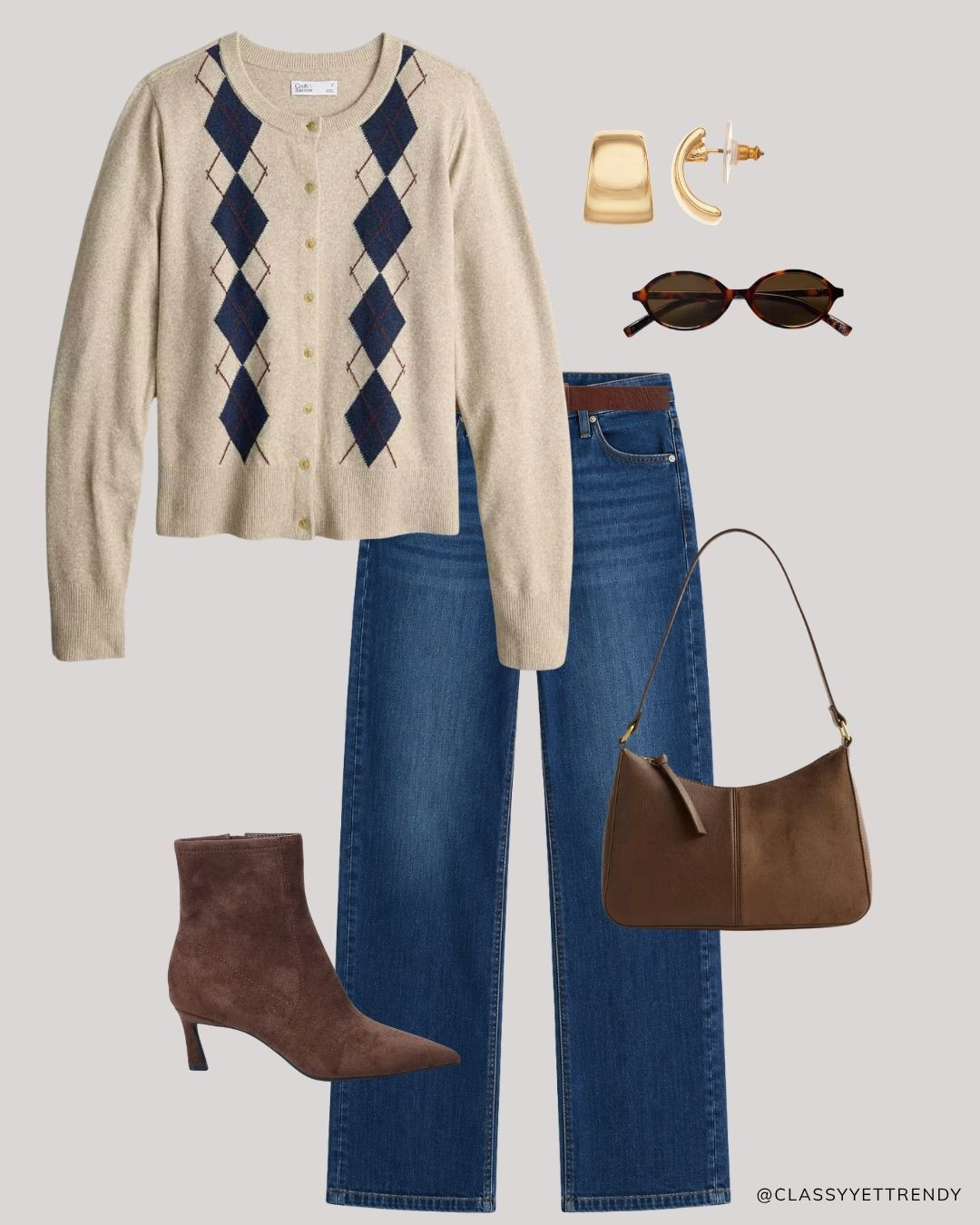 Modern Heritage Autumn Neutrals Capsule: 12 Tops, Bottoms, Layers and Shoes, many outfits! ✔️ Create several looks with classic and timeless staples - including wide-leg jeans, white shirt, navy sweater, mock neck top - elevated with just a few seasonal gems like an argyle cardigan, plaid blazer and heeled boots.🍂 Effortless, versatile, and polished!🤎 Which outfit is your favorite? @kohls #kohls #kohlspartner #kohlsfinds

#fallstyle #autumnvibes #autumnoutfit #browntones #capsulewardrobe 

 
