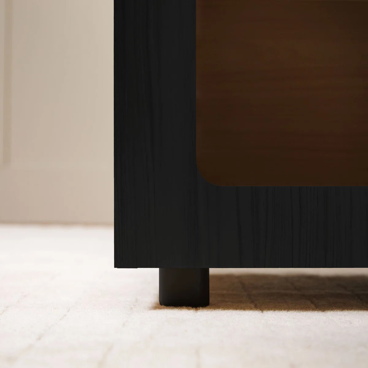 Ebern Designs Modern Low Profile Glass Door Modular Accent Cabinet | Wayfair | Wayfair North America