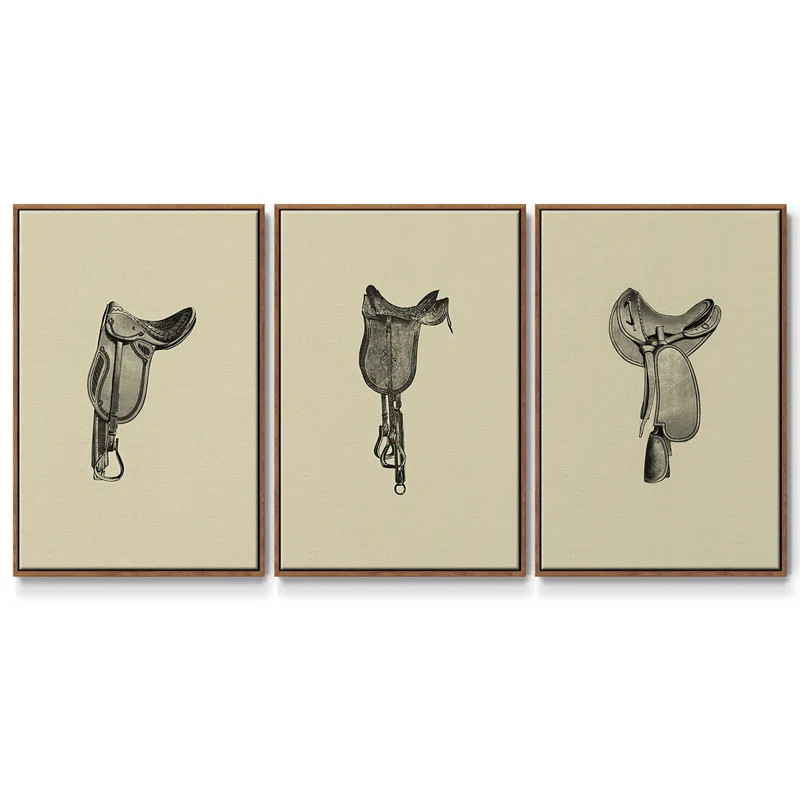 " Antique Saddle II " 3 - Pieces | Wayfair North America