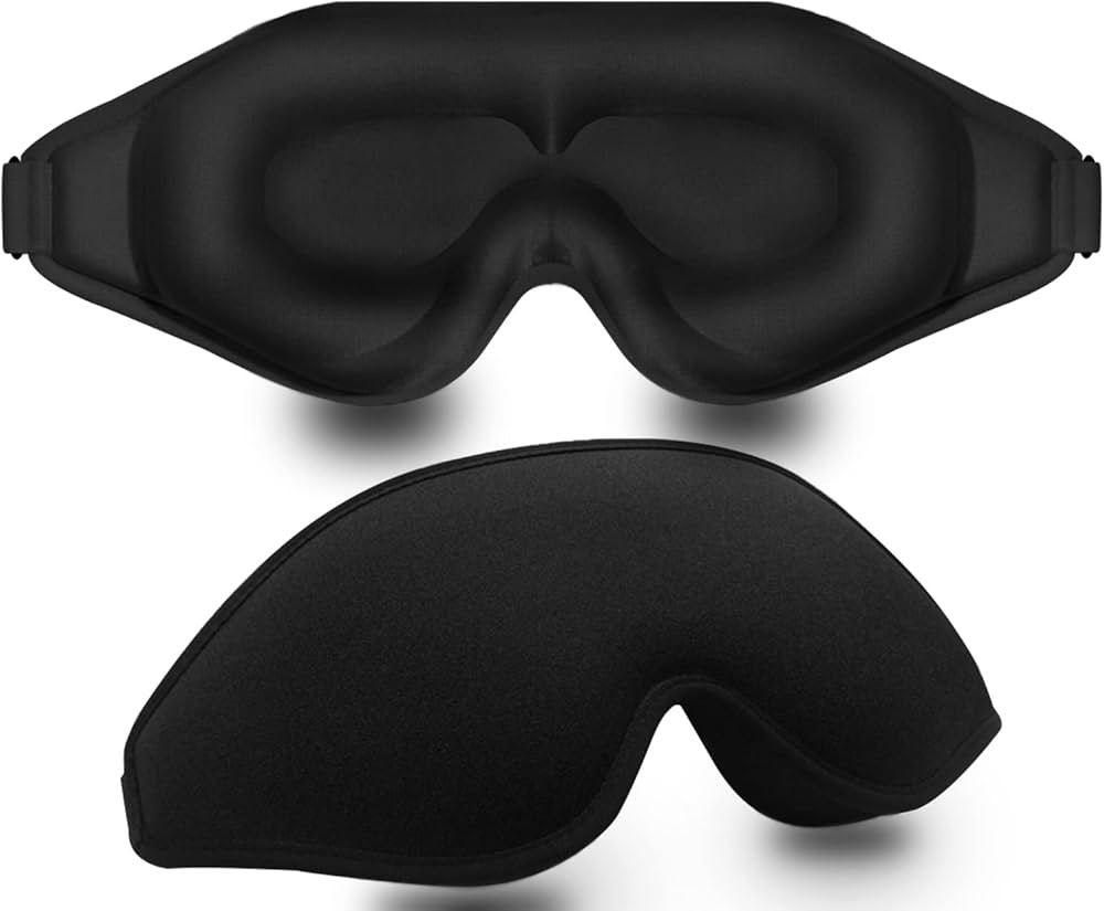 Sleep Mask, 3D Deep Contoured Eye Covers for Sleeping, 99% Block Out Light Eye Mask, Zero Eye Pre... | Amazon (US)