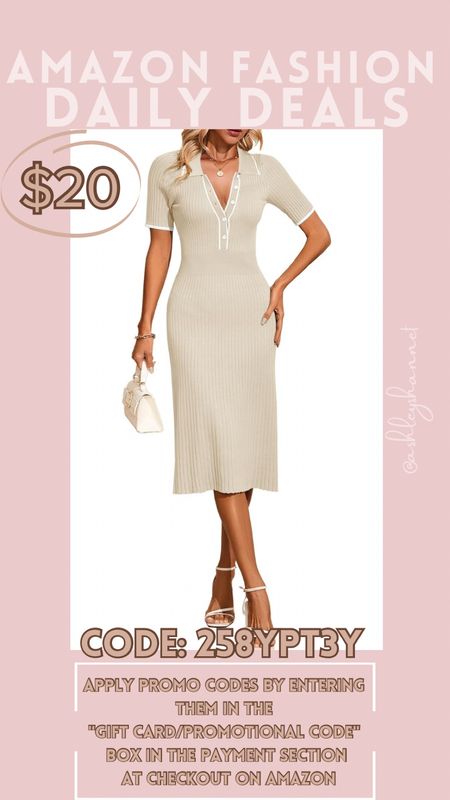 
My Daily Fashion Amazon Deals ! 
Day: Wednesday March 20, 2024

The perfect & classy/preppy  spring dress! 

🏃🏾‍♀️💨 These sell out pretty quickly!
 Just enter the code in Amazon checkout for the sale price.

☑️ Follow For Deals Weekly!
Also Follow on Instagram For Even More Daily Deals On Stories!

#LTKfindsunder50 #LTKstyletip #LTKsalealert