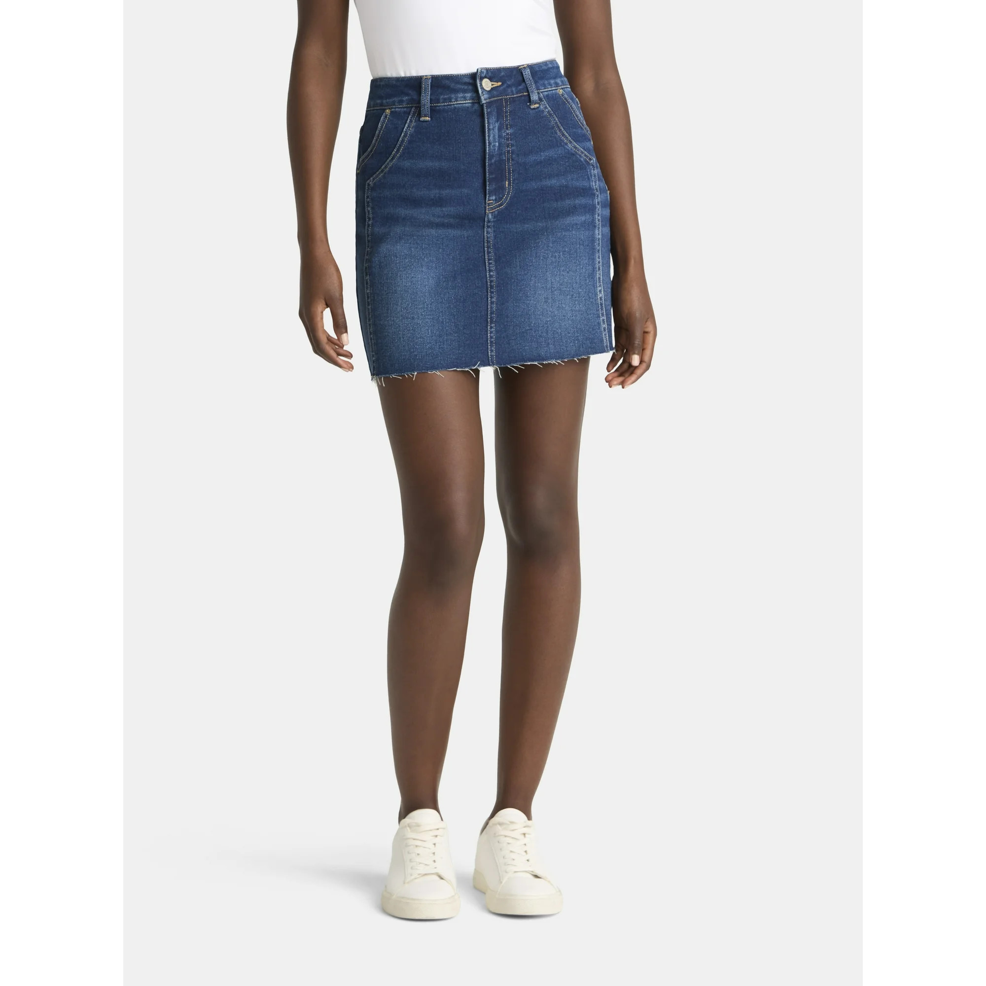 Time and Tru Women's Denim Mini Skirt, Sizes 0-20 | Walmart (US)