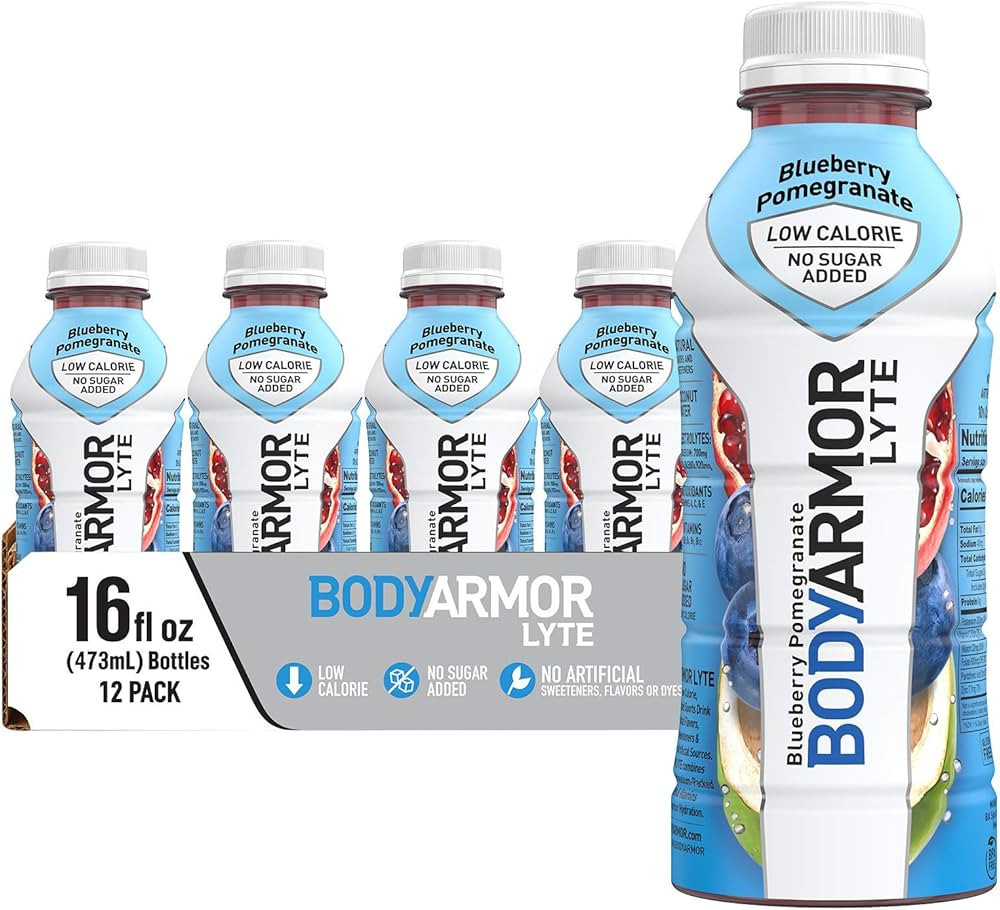 BODYARMOR LYTE Sports Drink Low-Calorie Sports Beverage, Blueberry Pomegranate, Coconut Water Hyd... | Amazon (US)