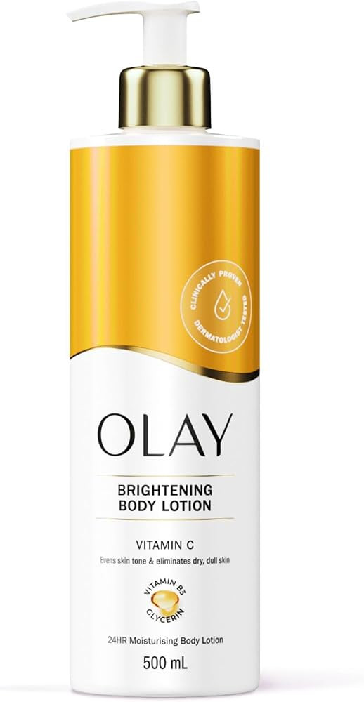 Olay Vitamin C Brightening Body Lotion, 24HR Moisturising Cream 500ml | Amazon (UK)