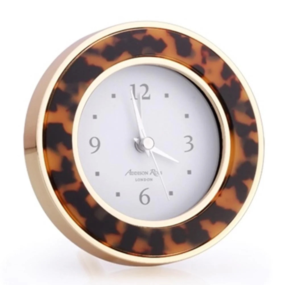 Faux Tortoiseshell & Gold Silent Alarm Clock | Addison Ross US