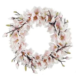 20" Peach Magnolia Wreath by Ashland® | Michaels Stores