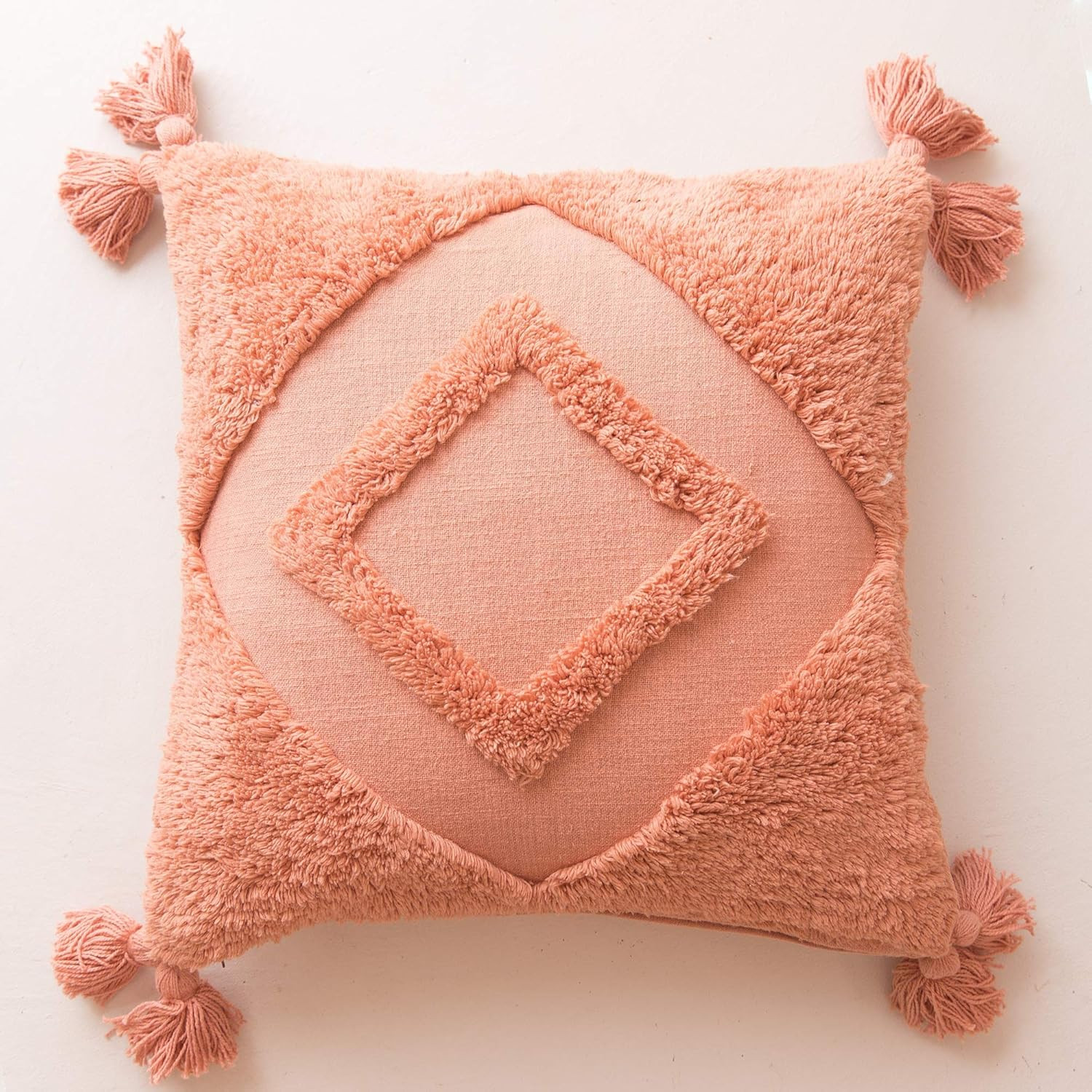 Banilla Single Bohemian Decorative Throw Pillow Cover 18x18 | 100% Cotton Boho Pillow Cover Perfe... | Amazon (US)