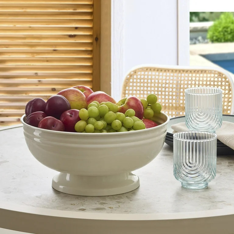 Better Homes & Gardens - Vanilla White Steel Serve Bowl BH25100135206J1, 11.73 in x 5.51 in H | Walmart (US)