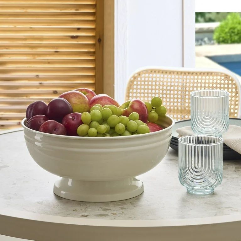 Better Homes & Gardens - Vanilla White Steel Serve Bowl BH25100135206J1, 11.73 in x 5.51 in H | Walmart (US)