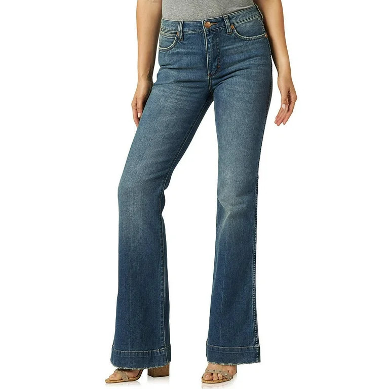 Wrangler Womens 1011MPESY  High Rise Shelby Trouser 29x30 Denim | Walmart (US)