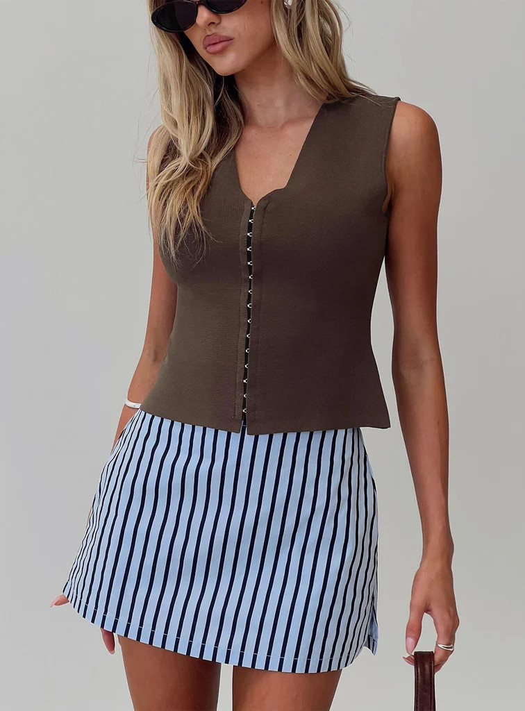 Gigi Skort Blue Stripe | Princess Polly AU