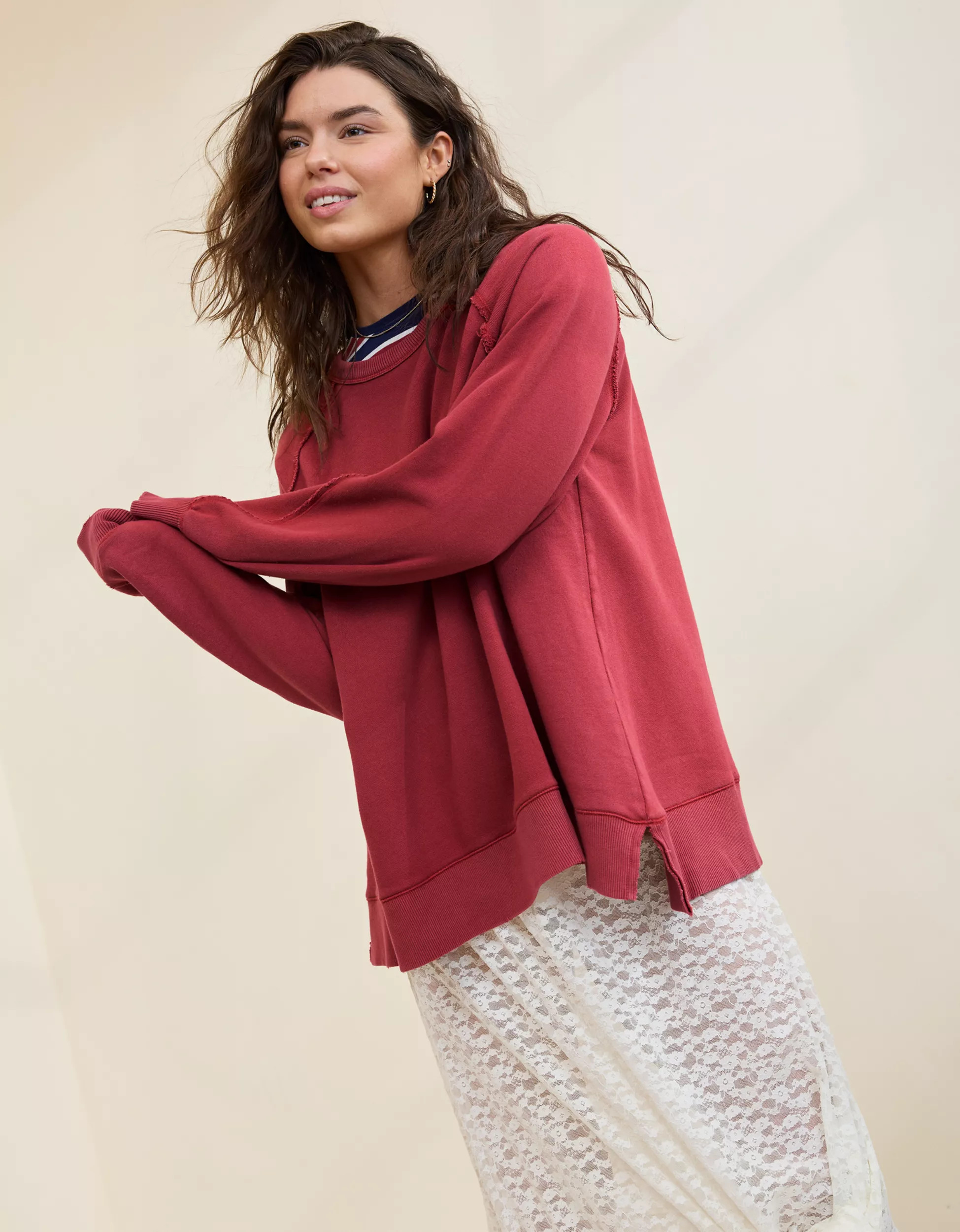 Aerie East West Crew Sweatshirt | Aerie