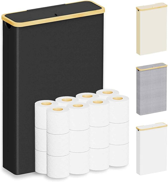 SpaceAid Extra Large Toilet Paper Storage with Lid, Hold up to 24 Regular Rolls or 18 Mega Rolls,... | Amazon (US)